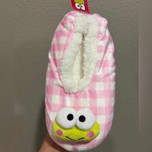 Sanrio Shoes - Sanrio Checkered Keropi Slipper Socks